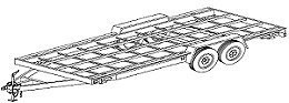 remolque cama baja estructura larga